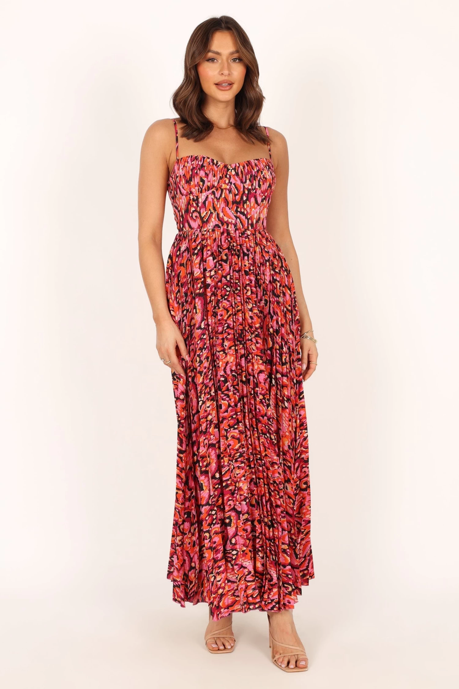 Achanti Pleated Maxi Dress - Pink Multi - Image 7