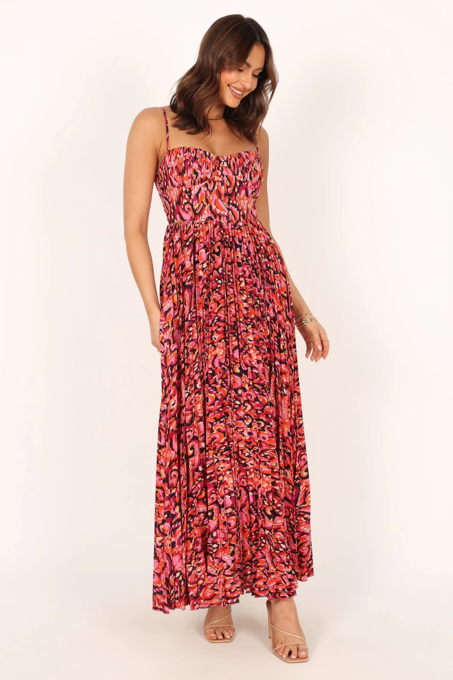 Achanti Pleated Maxi Dress - Pink Multi - Image 8