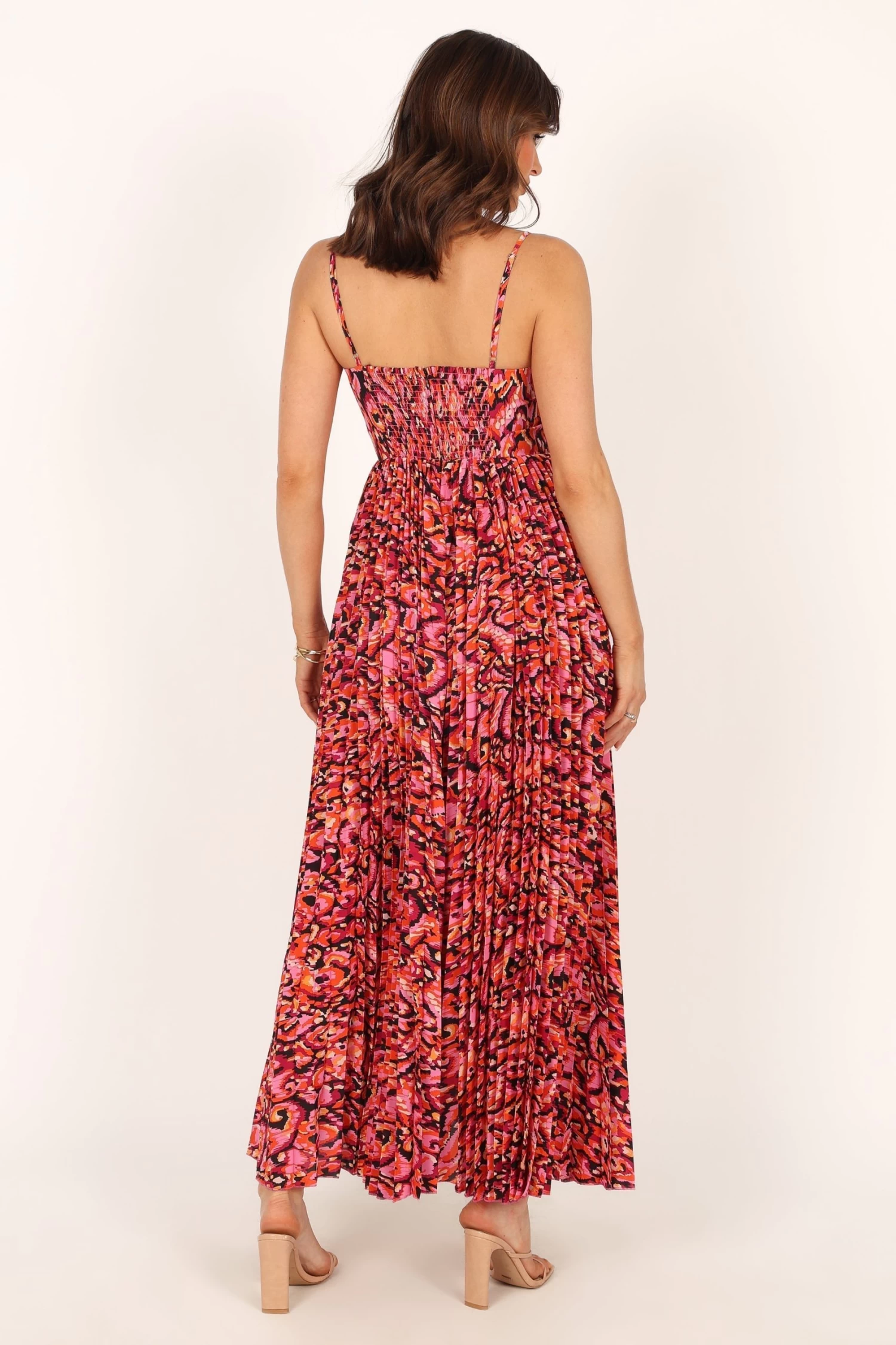 Achanti Pleated Maxi Dress - Pink Multi - Image 10