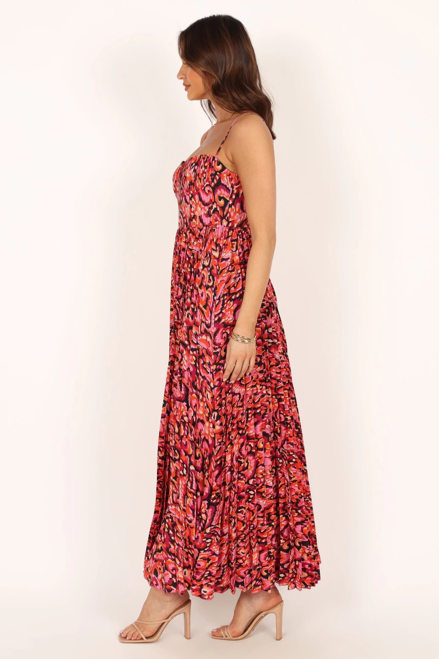 Achanti Pleated Maxi Dress - Pink Multi - Image 12