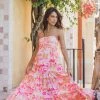 Arianna Strapless Dress - Pink Scenic