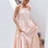 Ava One Shoulder Maxi Dress - Peach