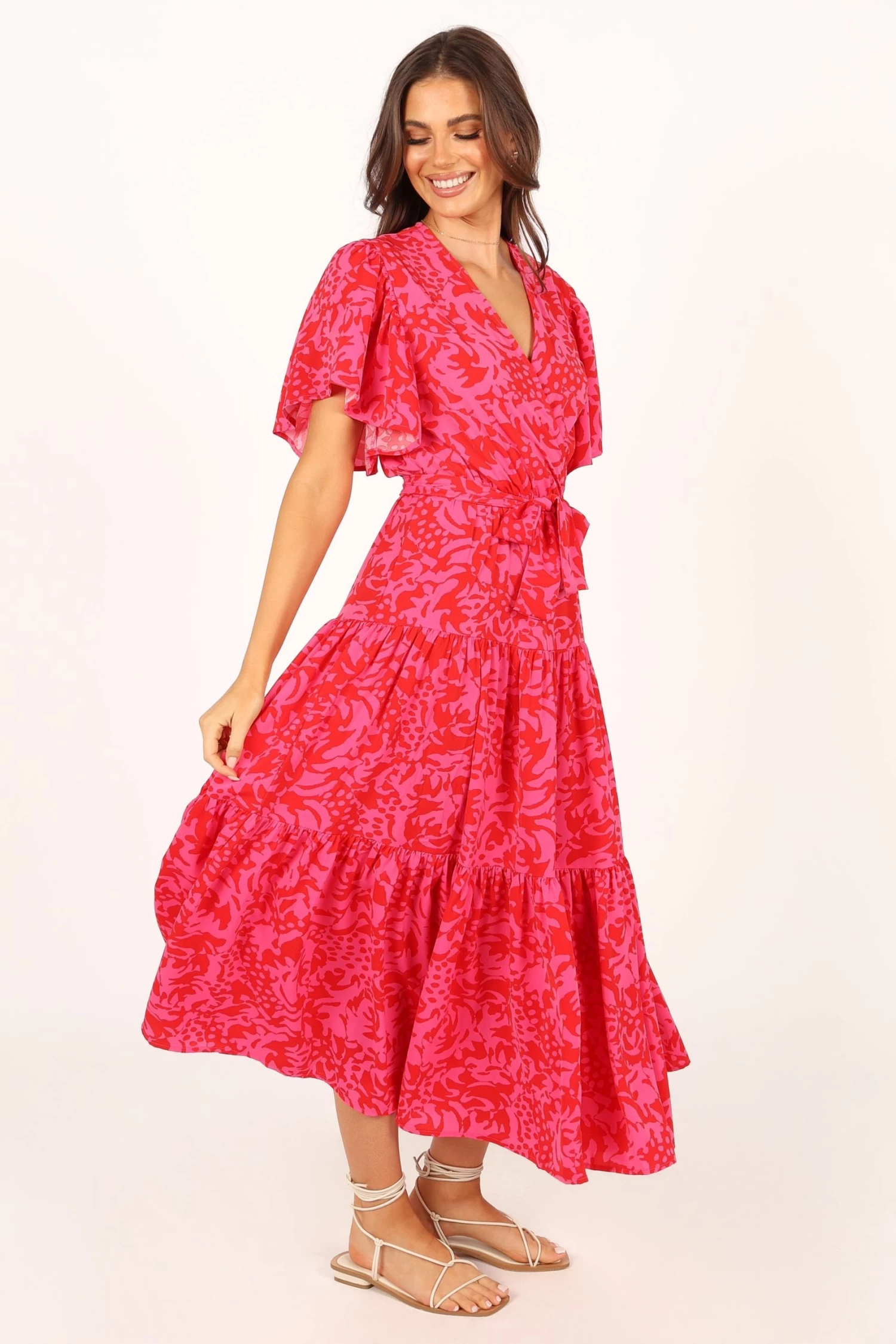 Barker Dress - Pink Red Floral - Image 9