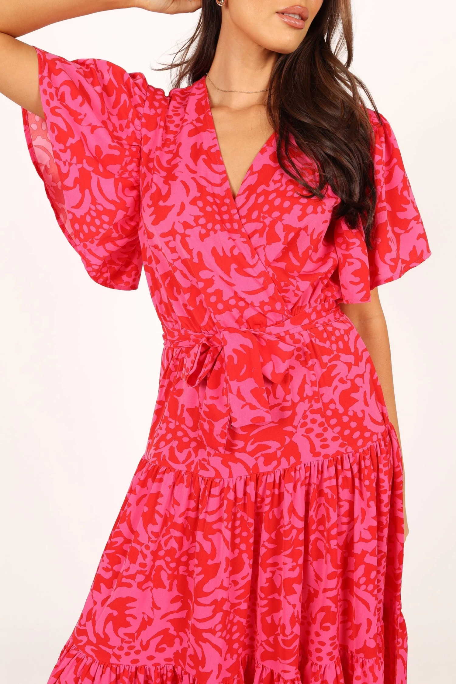 Barker Dress - Pink Red Floral - Image 8