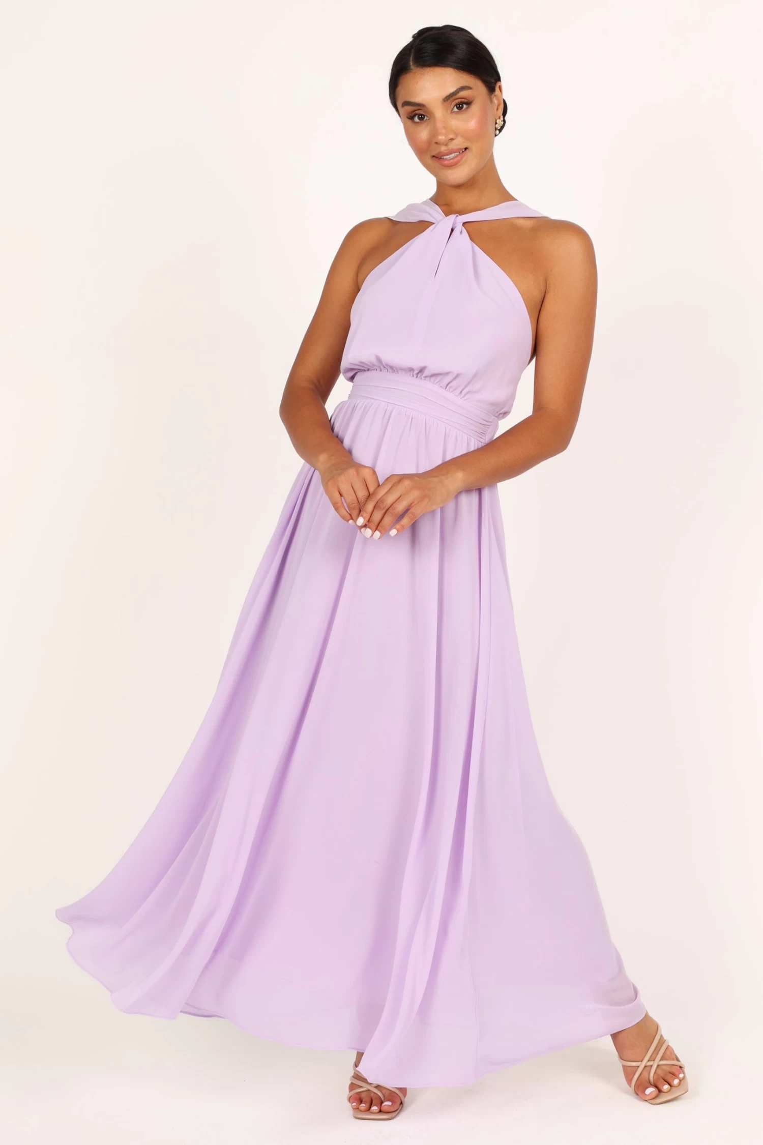 Blossom Halterneck Maxi Dress - Lavender - Image 3