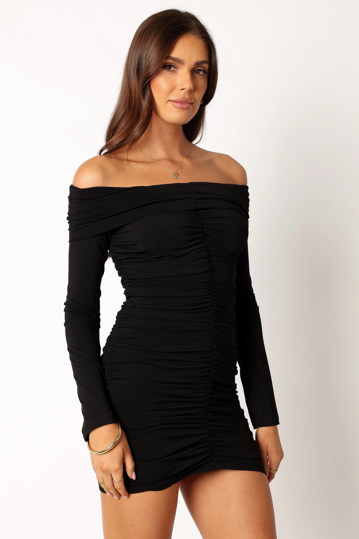 Carissa Long Sleeve Mini Dress - Black - Image 4