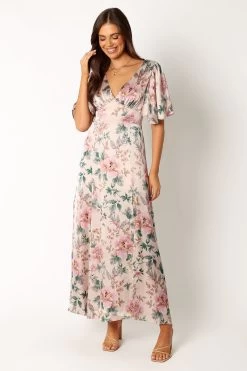 Casper Maxi Dress - Ecru Pink