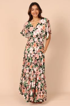 Cautilina Maxi Dress - Peach Floral