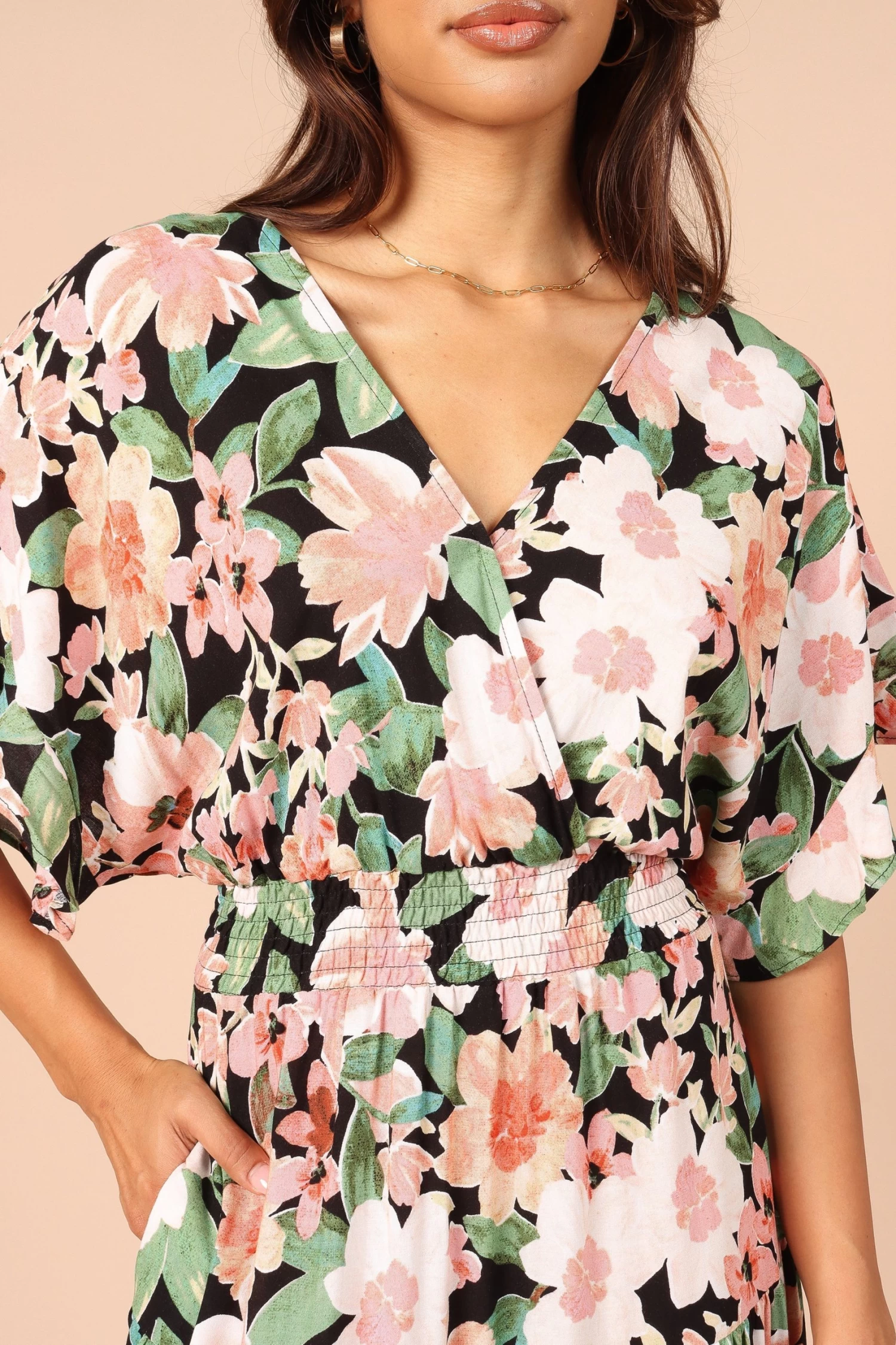 Cautilina Maxi Dress - Peach Floral - Image 3