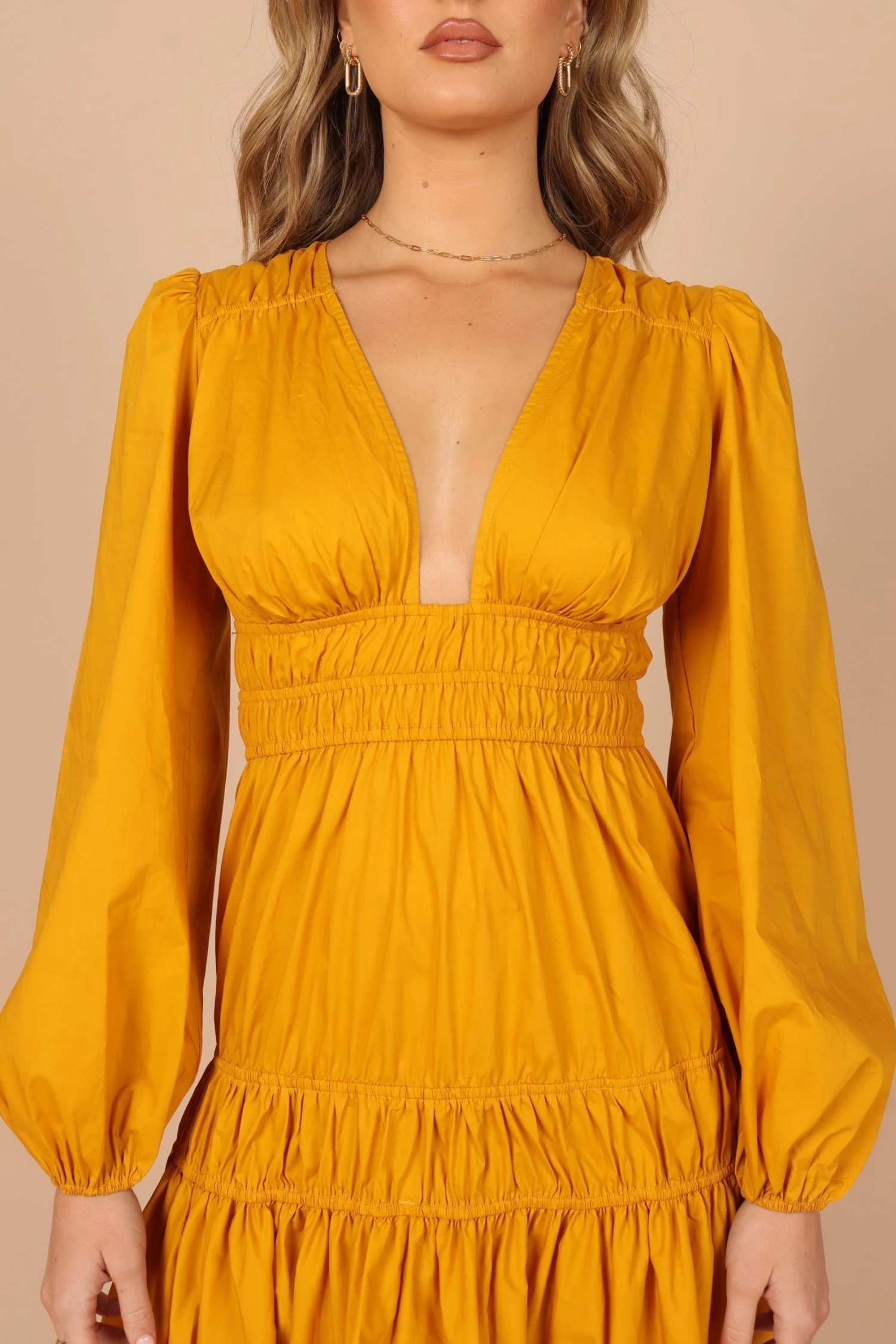 Dani Long Sleeve Maxi Dress - Mustard - Image 2