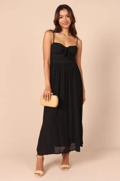 Darcie Sweetheart Neckline Maxi Dress - Black