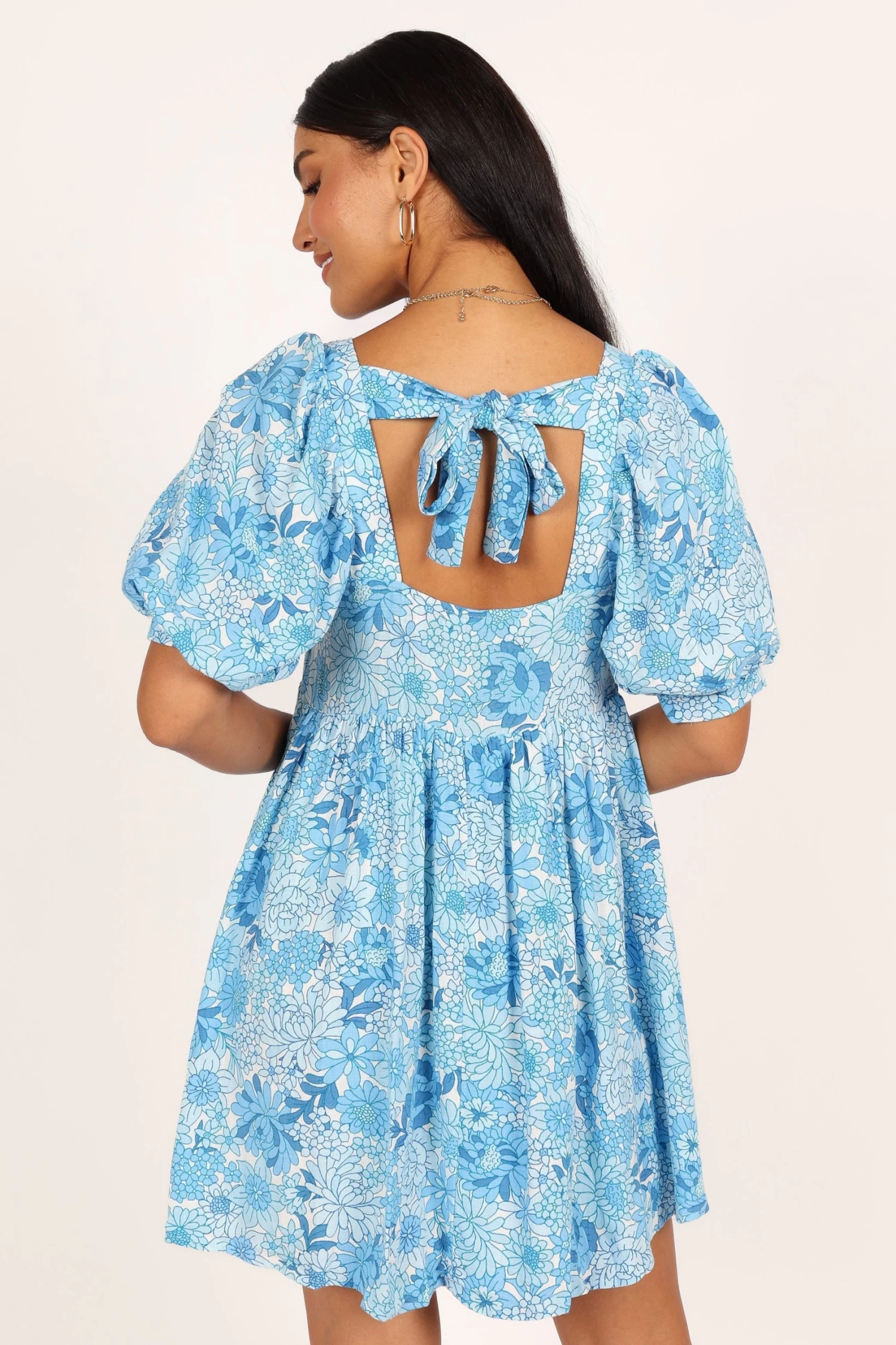 Delaney Mini Dress - Blue Floral - Image 2