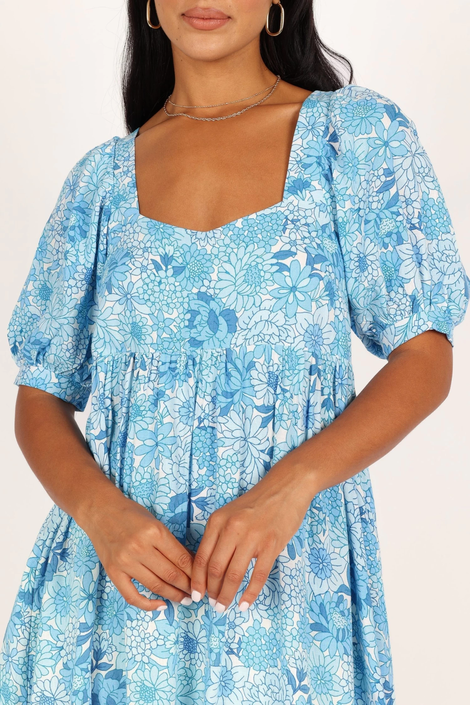 Delaney Mini Dress - Blue Floral - Image 3