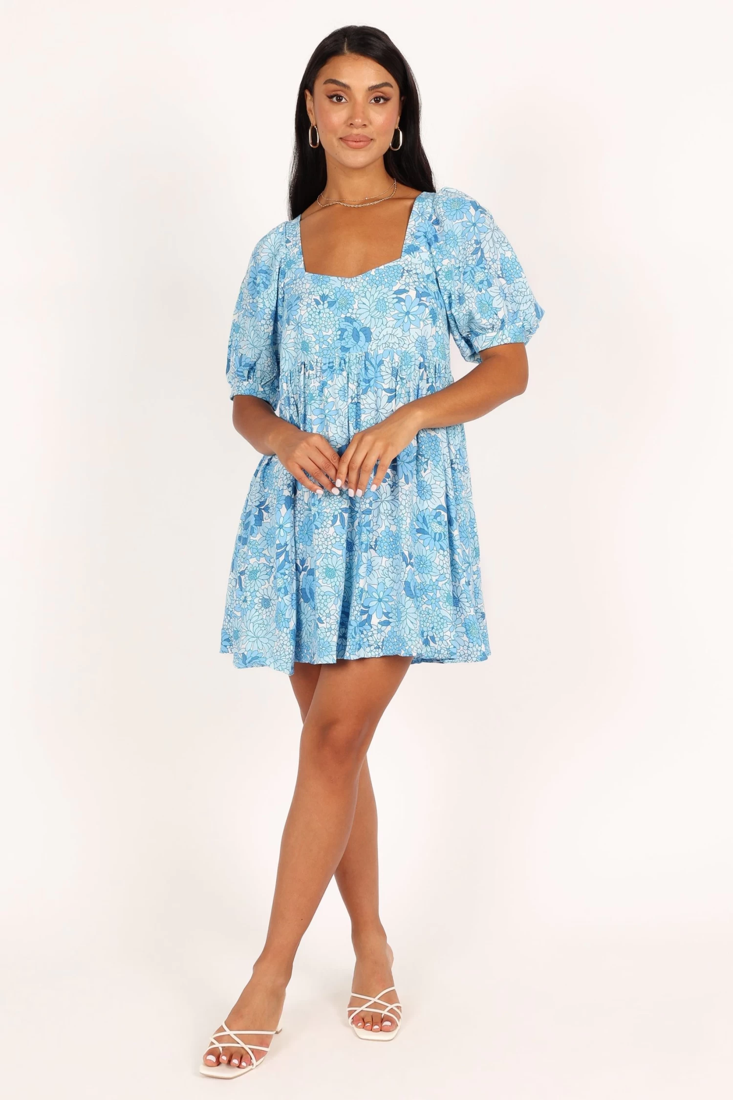 Delaney Mini Dress - Blue Floral - Image 4