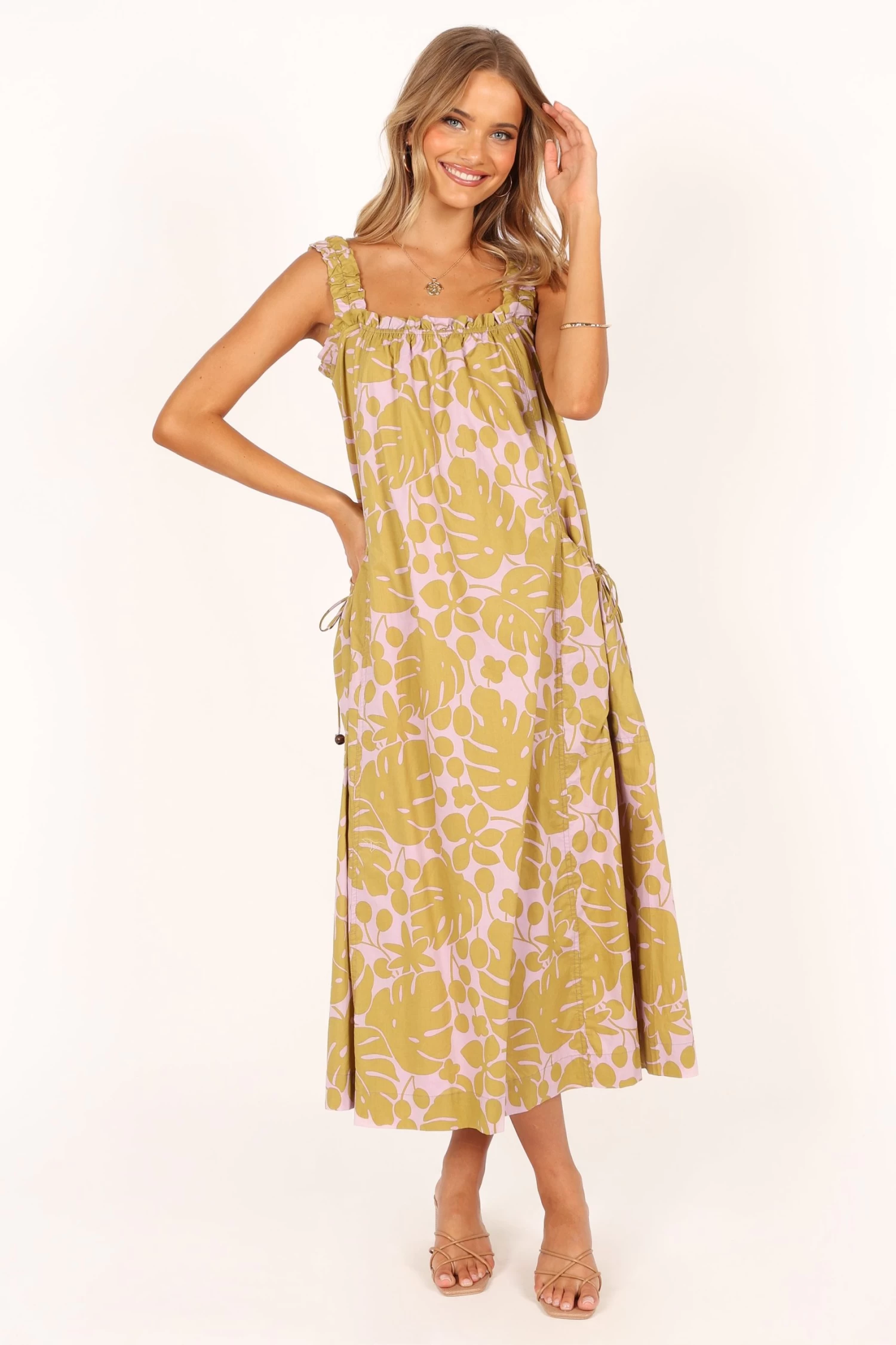 Deva Maxi Dress - Olive - Image 6