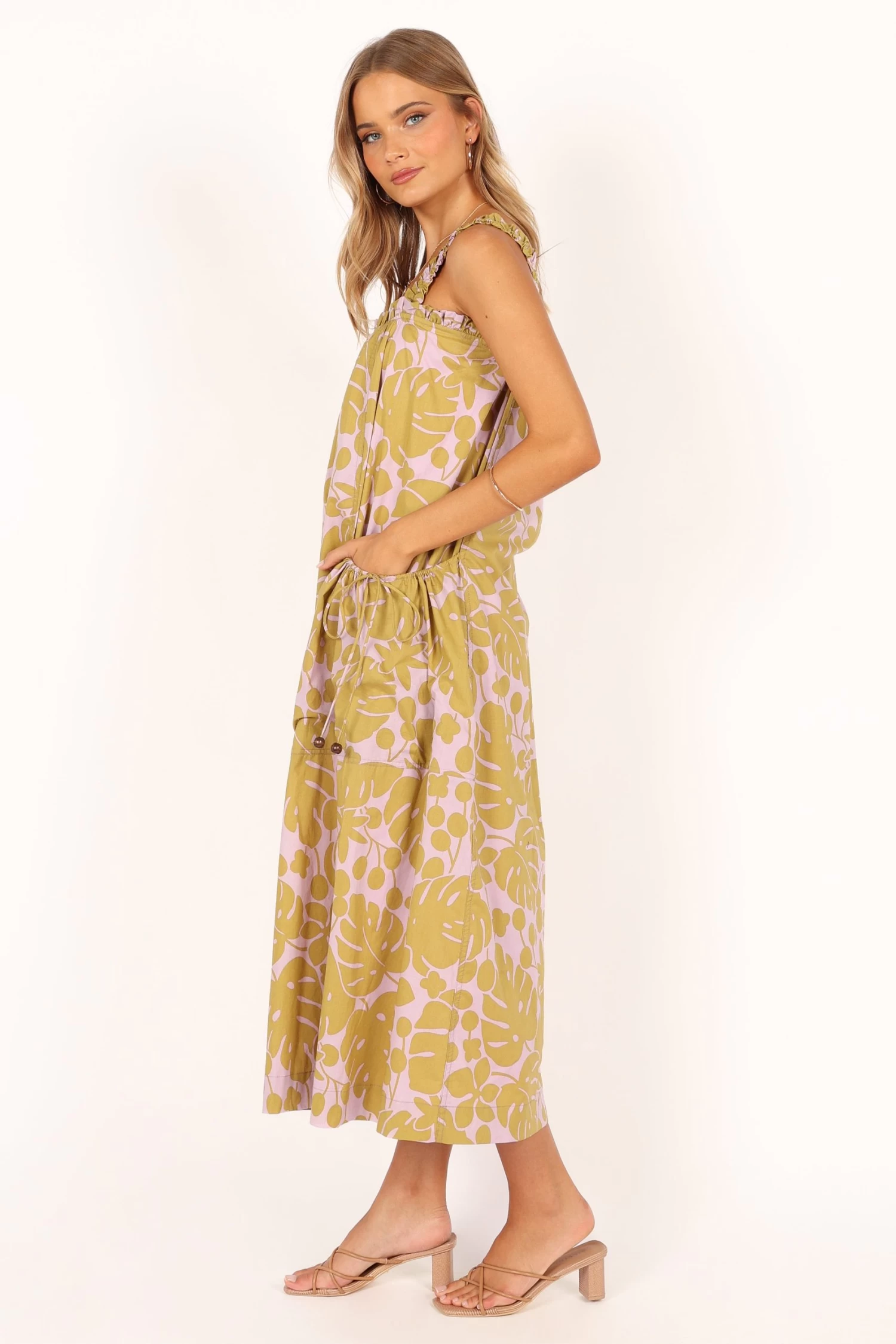 Deva Maxi Dress - Olive - Image 8