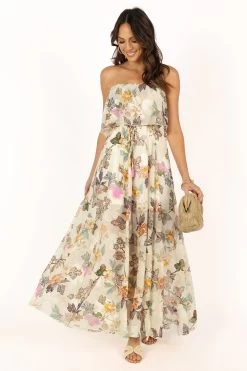 Flora Maxi Dress - Ivory Multi