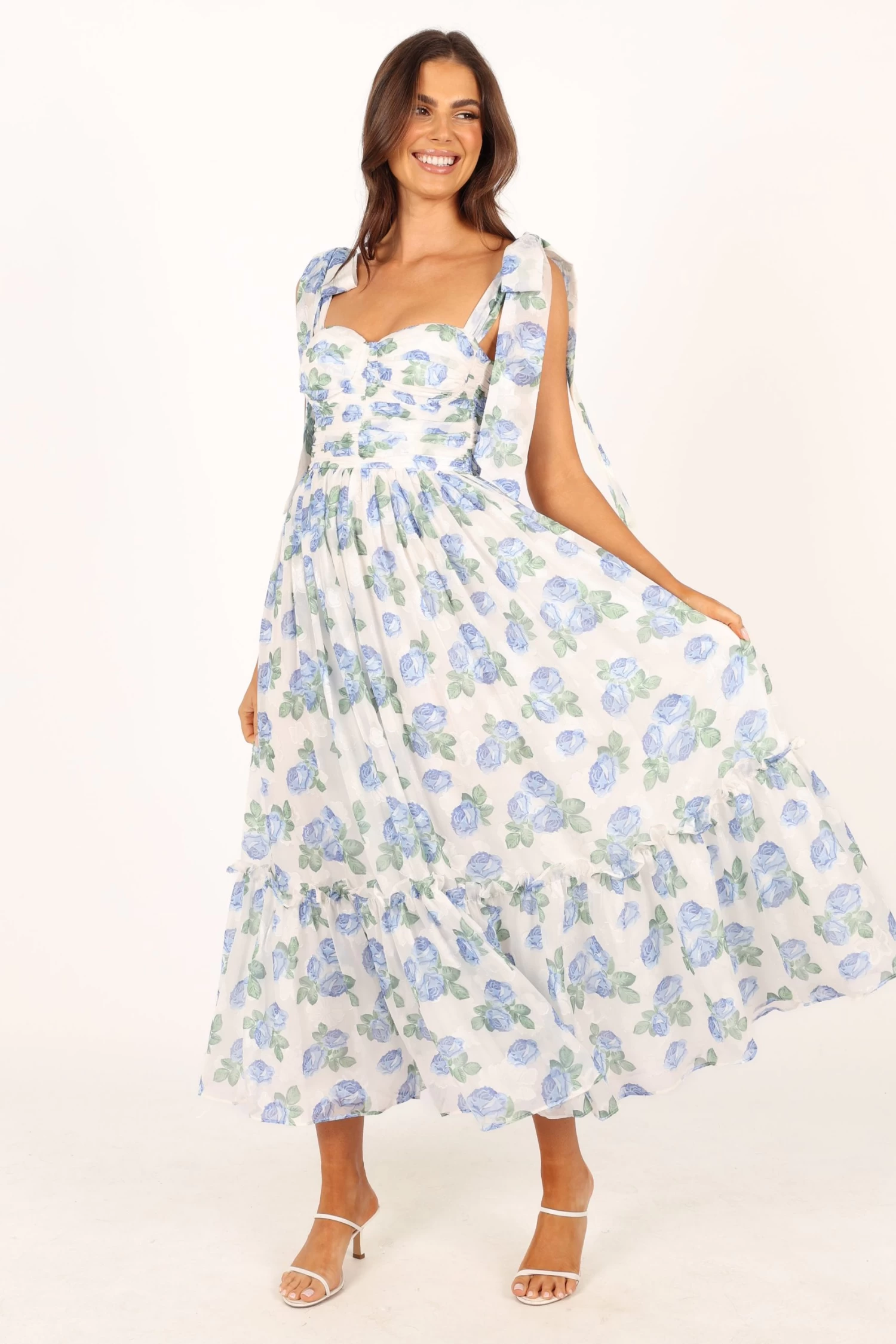 Floret Midi Dress - Blue - Image 5