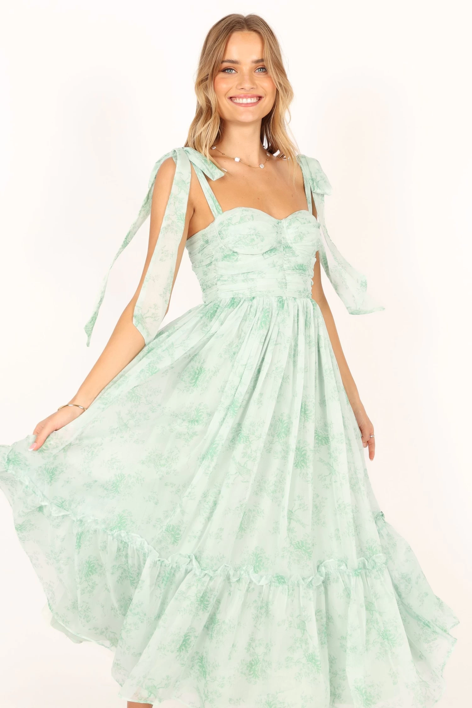 Floret Midi Dress - Sage - Image 2