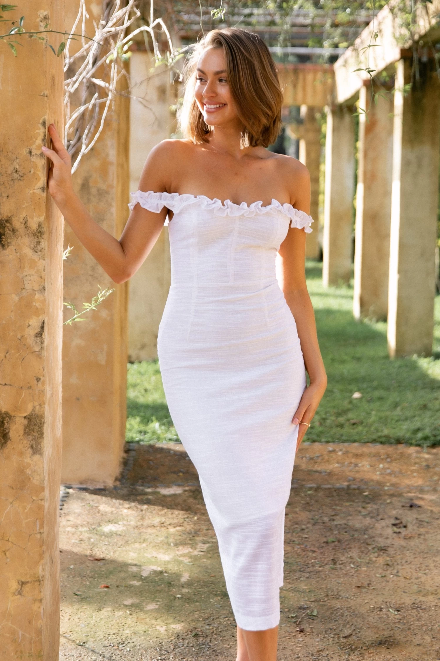 Florez Dress - White - Image 3