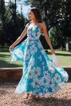 Flourish Maxi Dress - Blue Floral