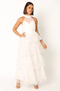 Frances Halterneck Maxi Dress - Off White