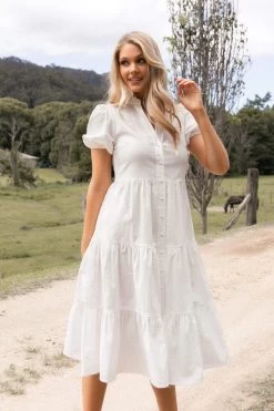 Freda Dress - White