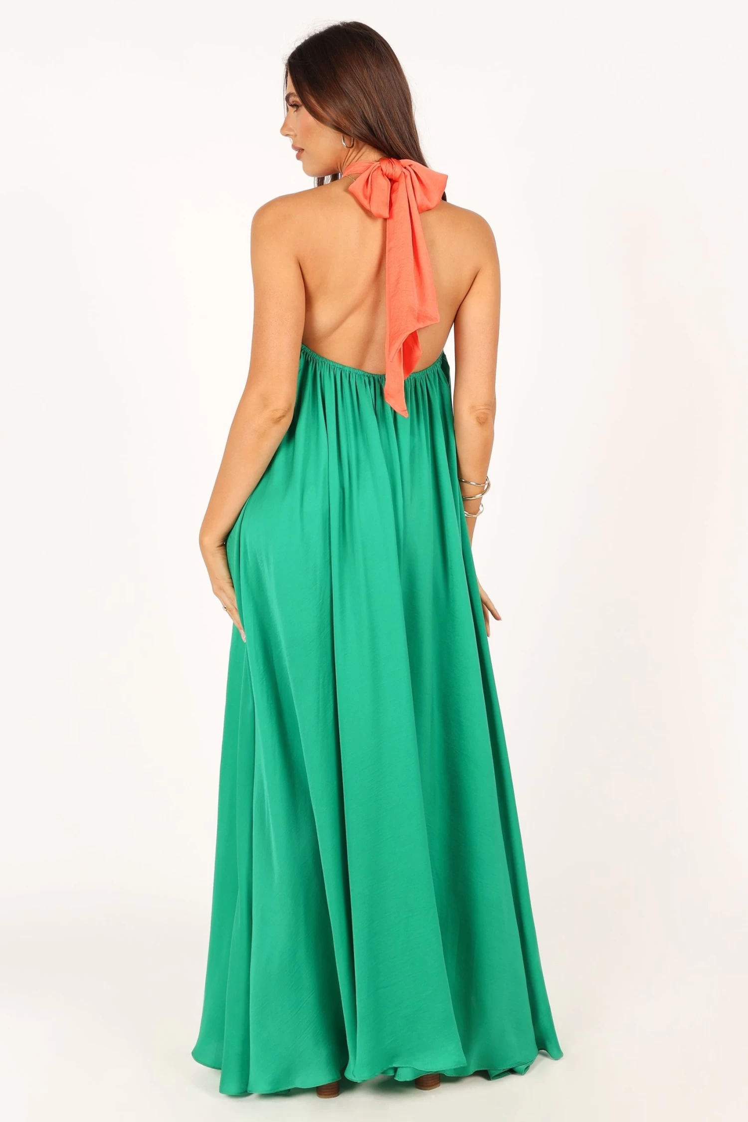 Giana Halter Neck Maxi Dress - Green - Image 9