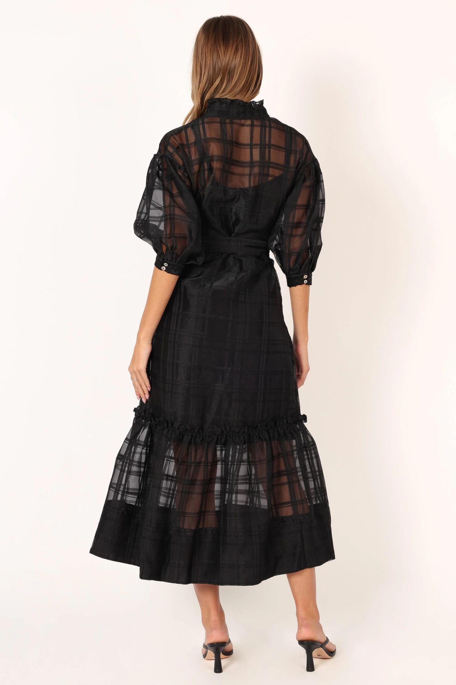 Izzy Long Sleeve Maxi Dress - Black - Image 4