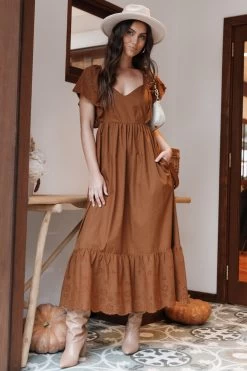 Jacinda Maxi Dress - Chocolate