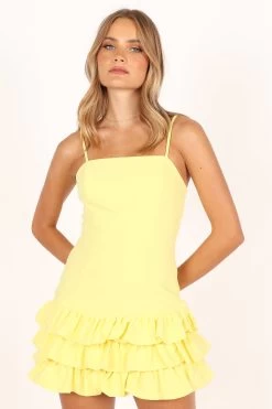 Junee Mini Dress - Lemon
