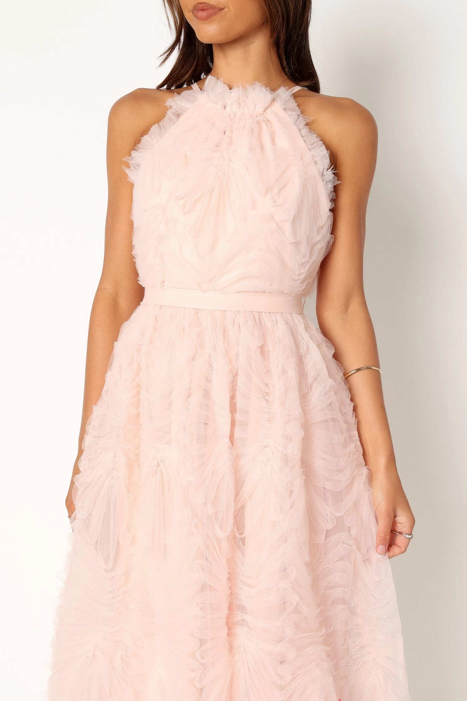 Kai Textured Midi Dress - Blush - Image 6