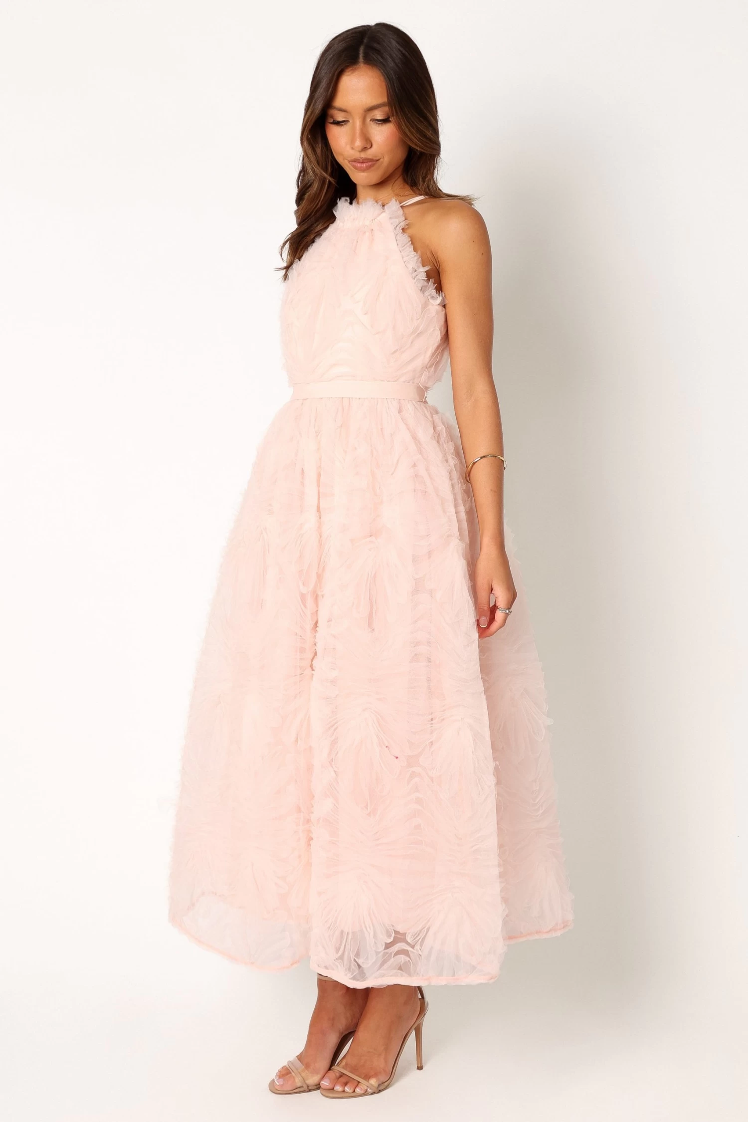 Kai Textured Midi Dress - Blush - Image 7