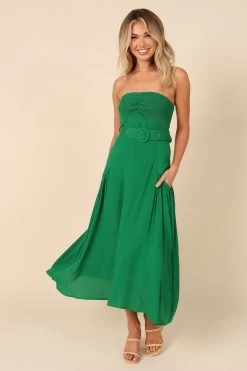 Kate Belted Dress - Green