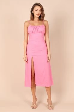 Krystal Midi Dress - Hot Pink