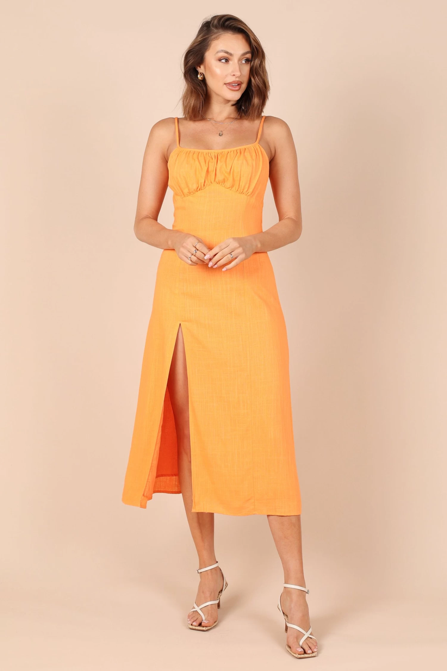 Krystal Midi Dress - Tangerine - Image 7