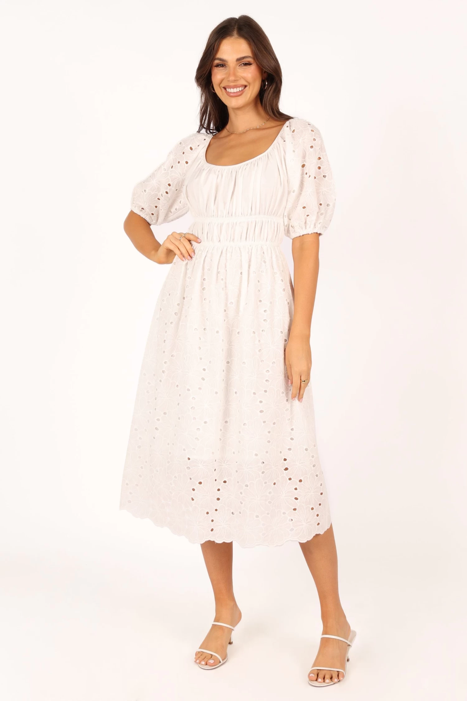 Lana Midi Dress - White - Image 5
