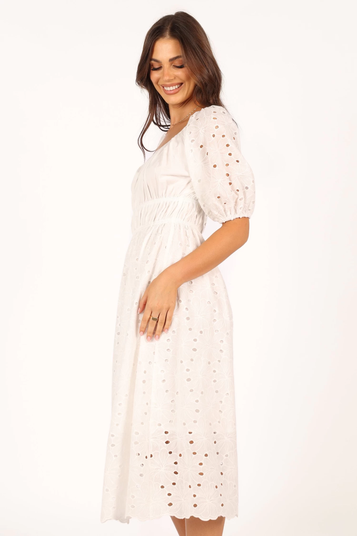 Lana Midi Dress - White - Image 8
