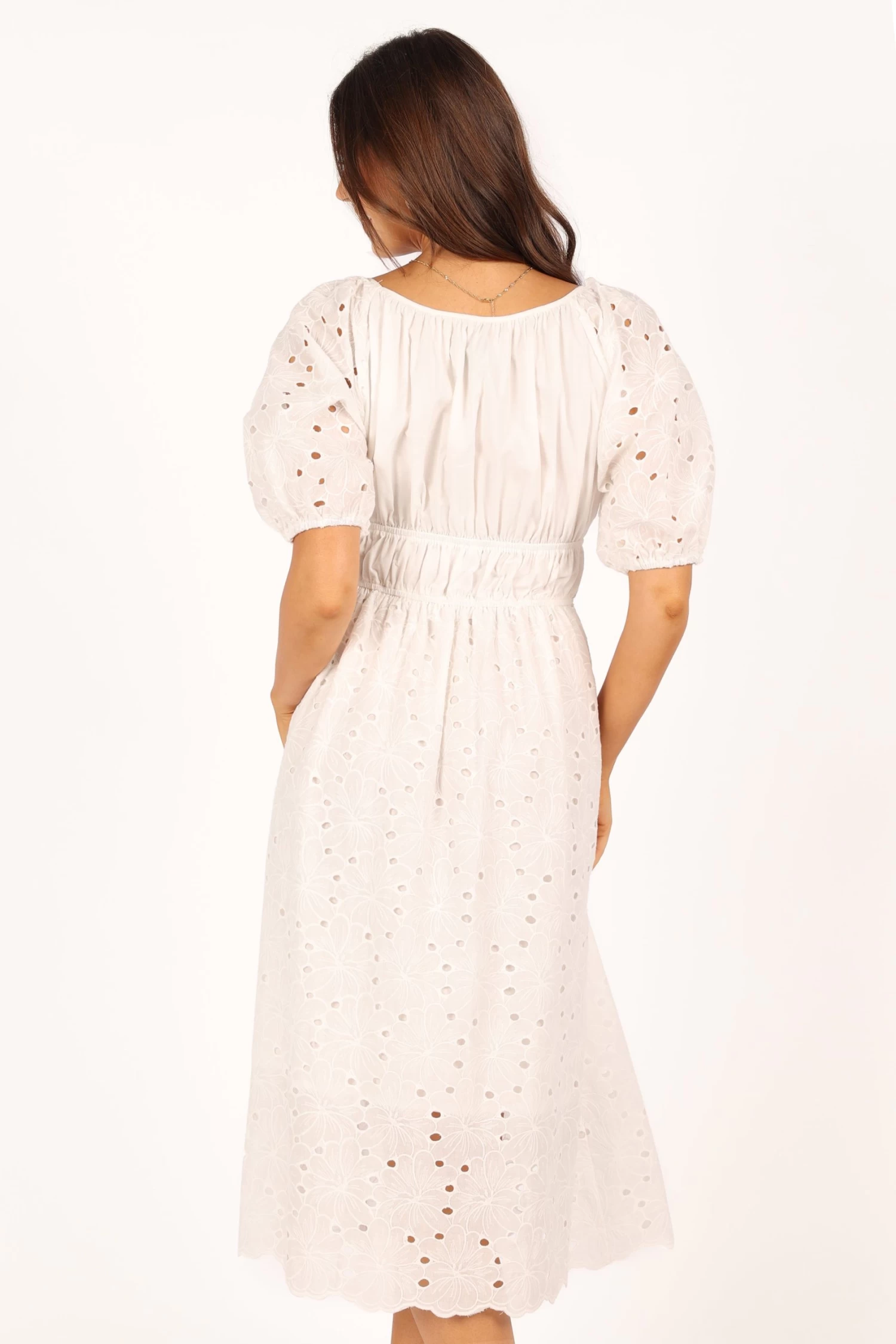 Lana Midi Dress - White - Image 9