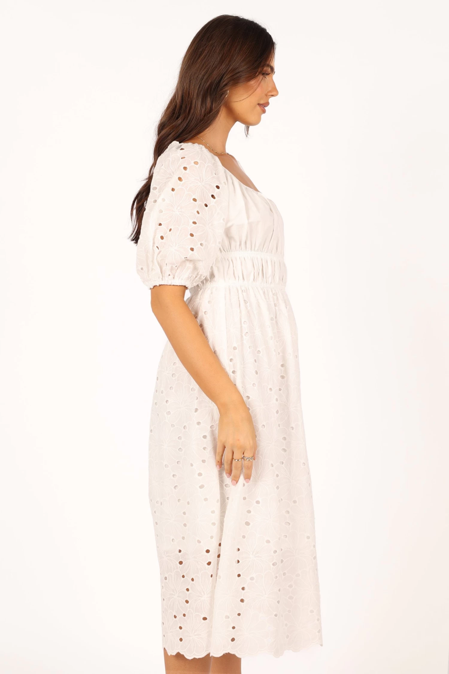 Lana Midi Dress - White - Image 10