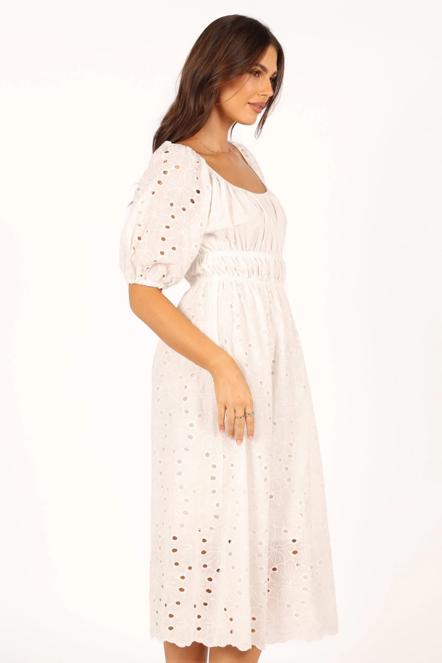 Lana Midi Dress - White - Image 11