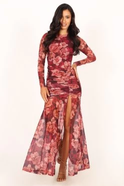 Lucinda Maxi Dress - Wine Floral
