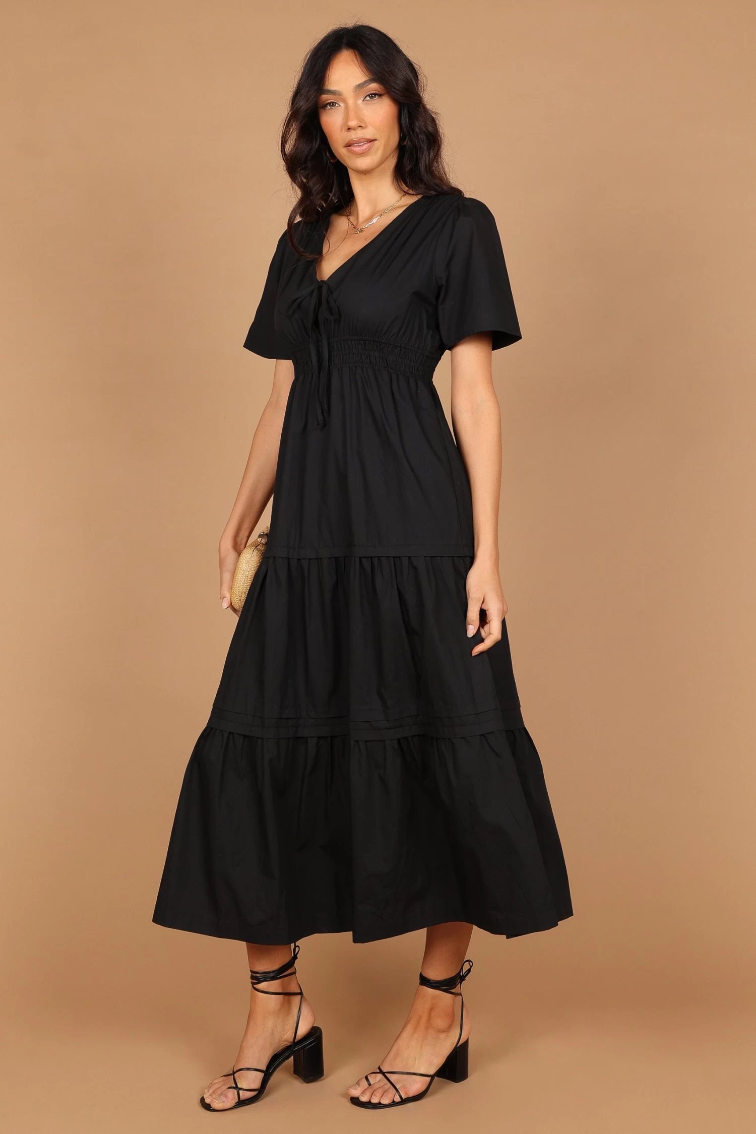 Madelyn Tiered Maxi Dress - Black - Image 3