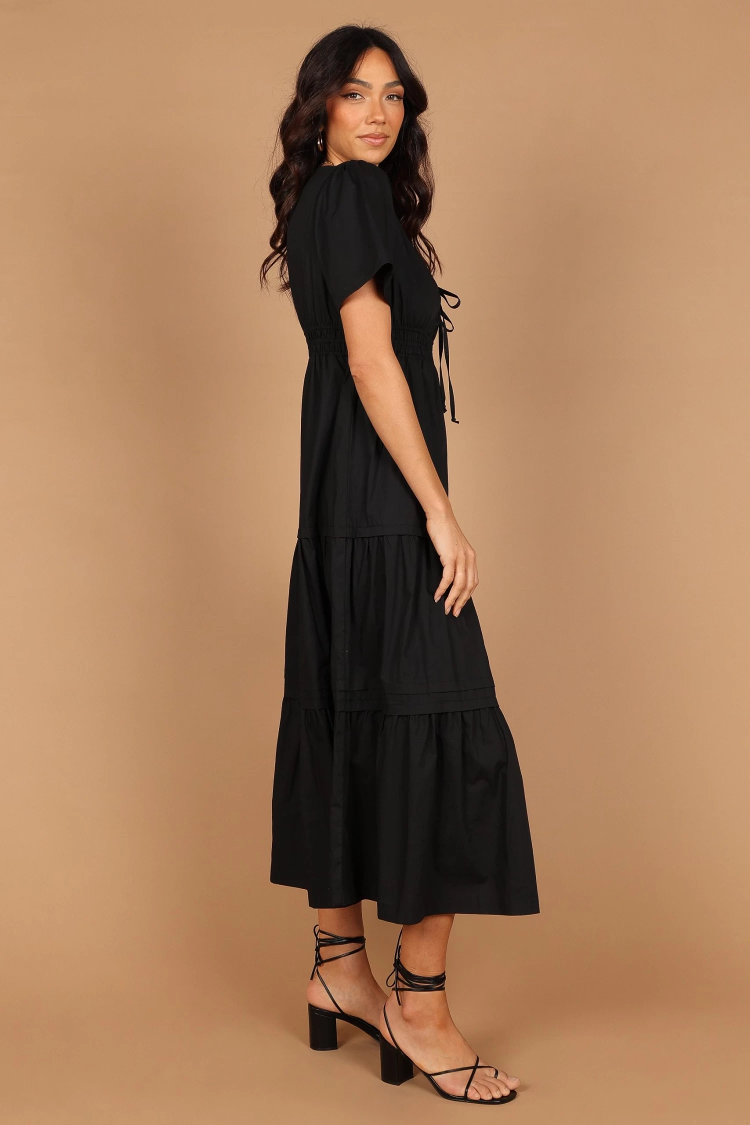 Madelyn Tiered Maxi Dress - Black - Image 6