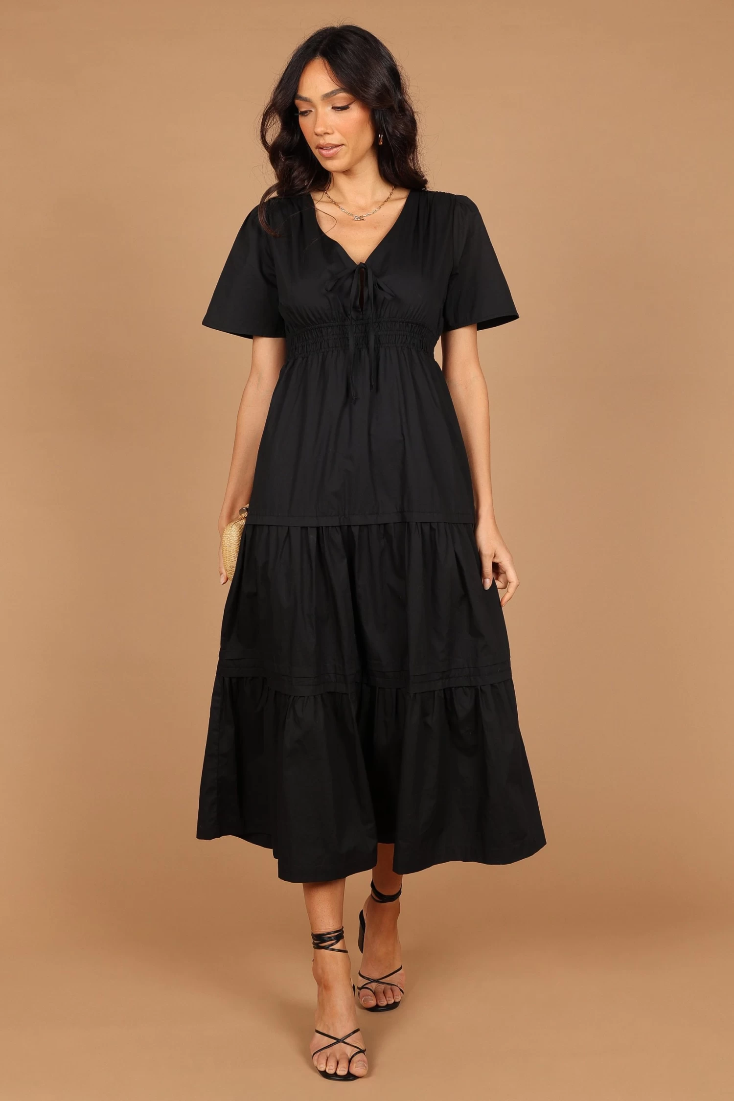 Madelyn Tiered Maxi Dress - Black - Image 7