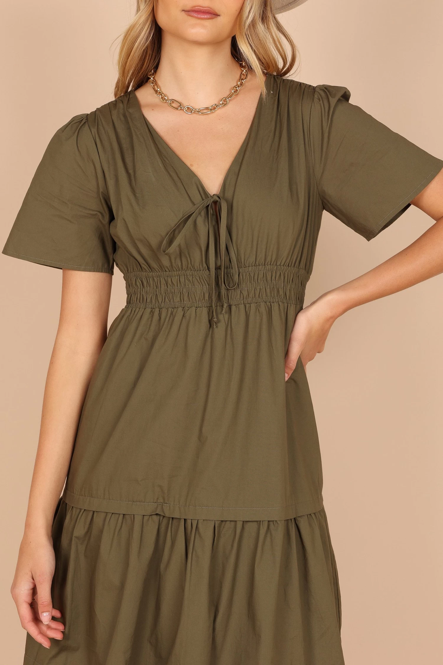 Madelyn Tiered Maxi Dress - Olive - Image 2