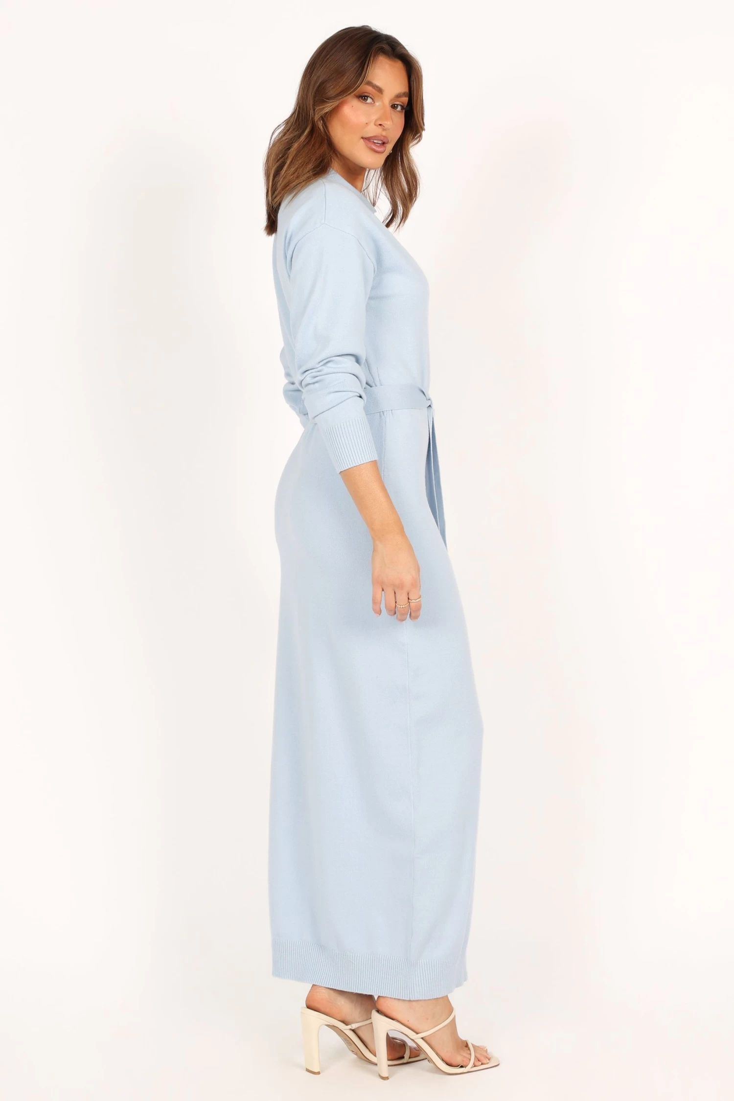 Monday Long Sleeve Maxi Knit Dress - Blue - Image 8