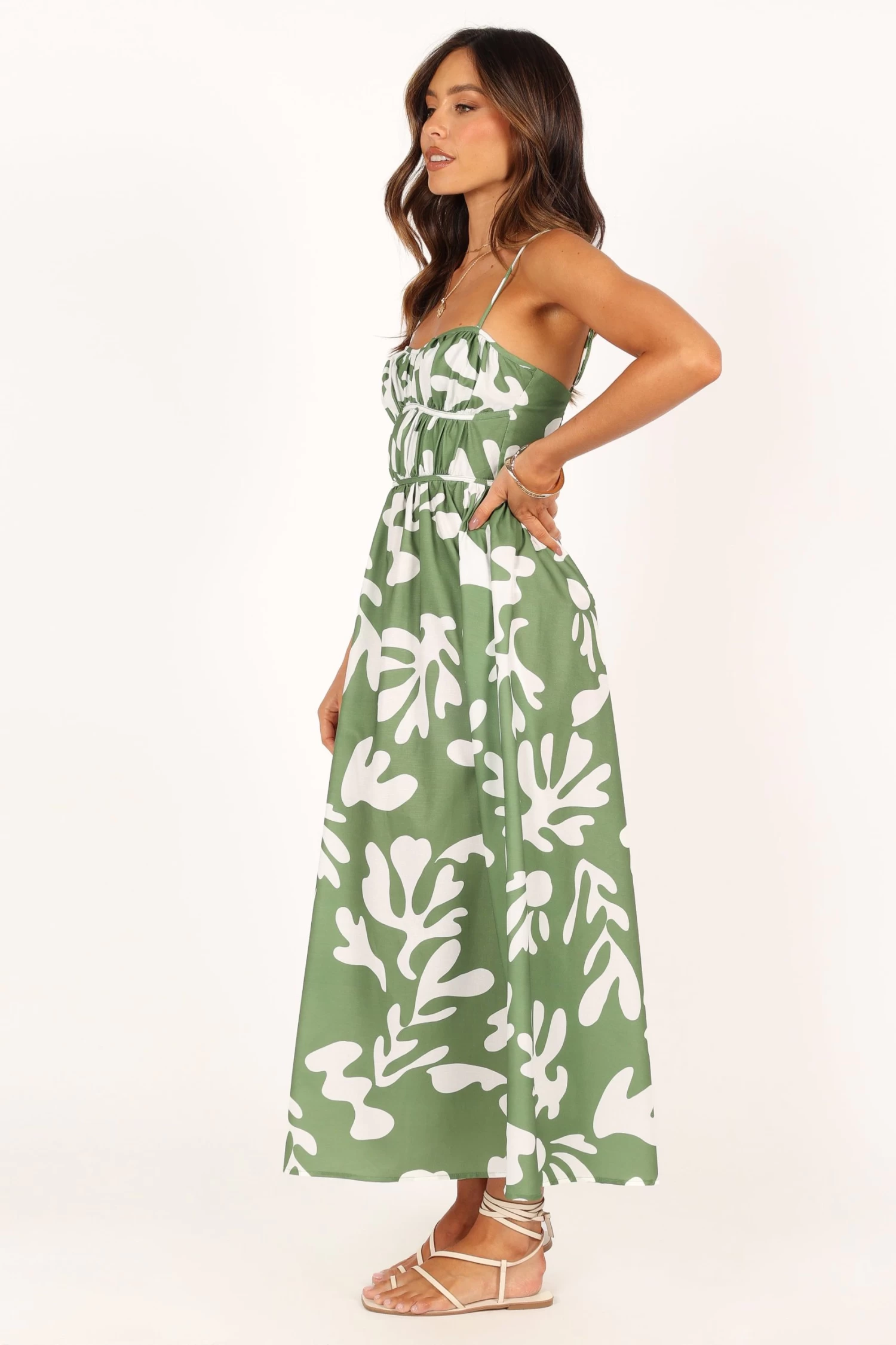 Payton Midi Dress - Khaki - Image 7