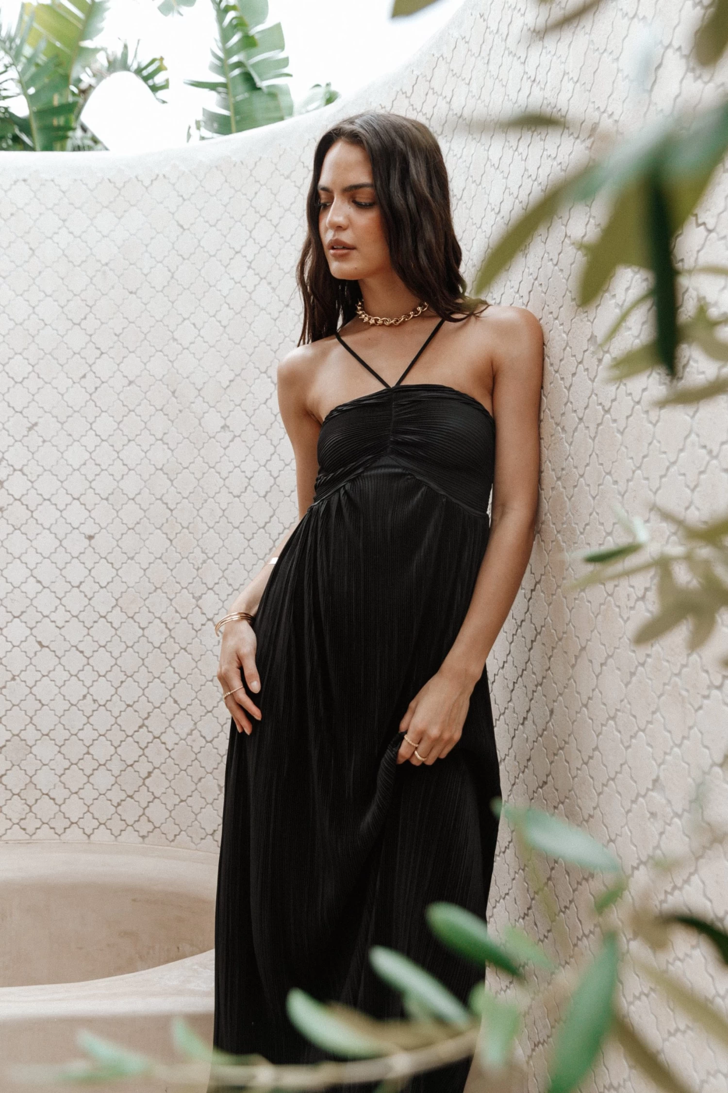 Polly Halterneck Maxi Dress - Black - Image 10