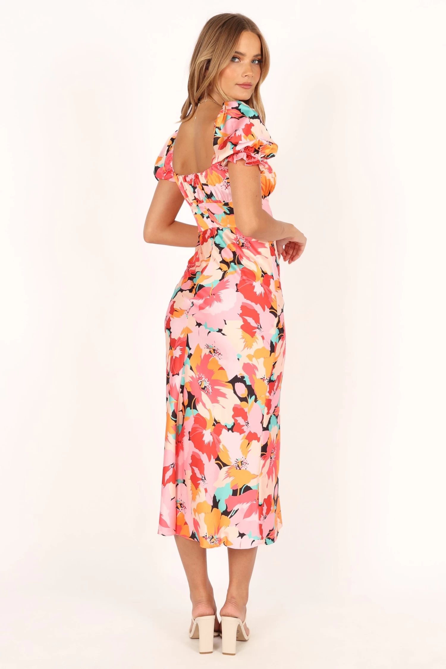 Posie Midi Dress - Pink Floral - Image 7